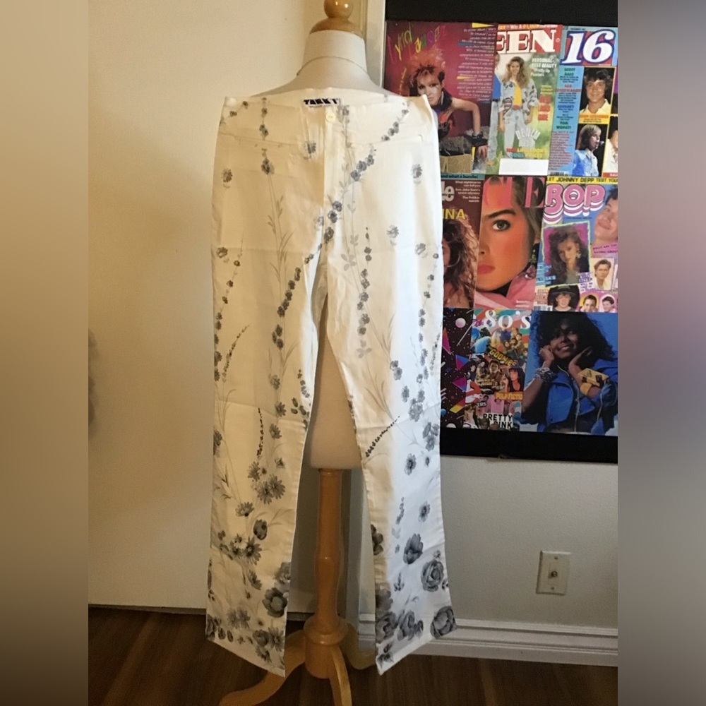 Tark 1 Cream and Gray Floral Pants